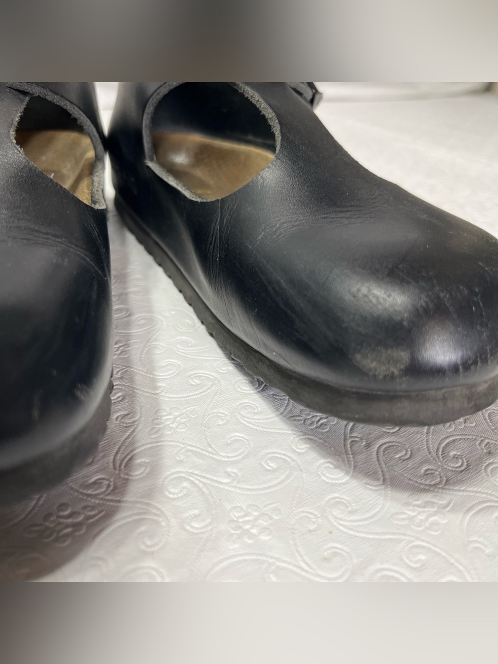 Birkenstock Paris Mary Jane Shoes Black Leather Womens EU 35 Classic German Clog - Picture 3 of 16